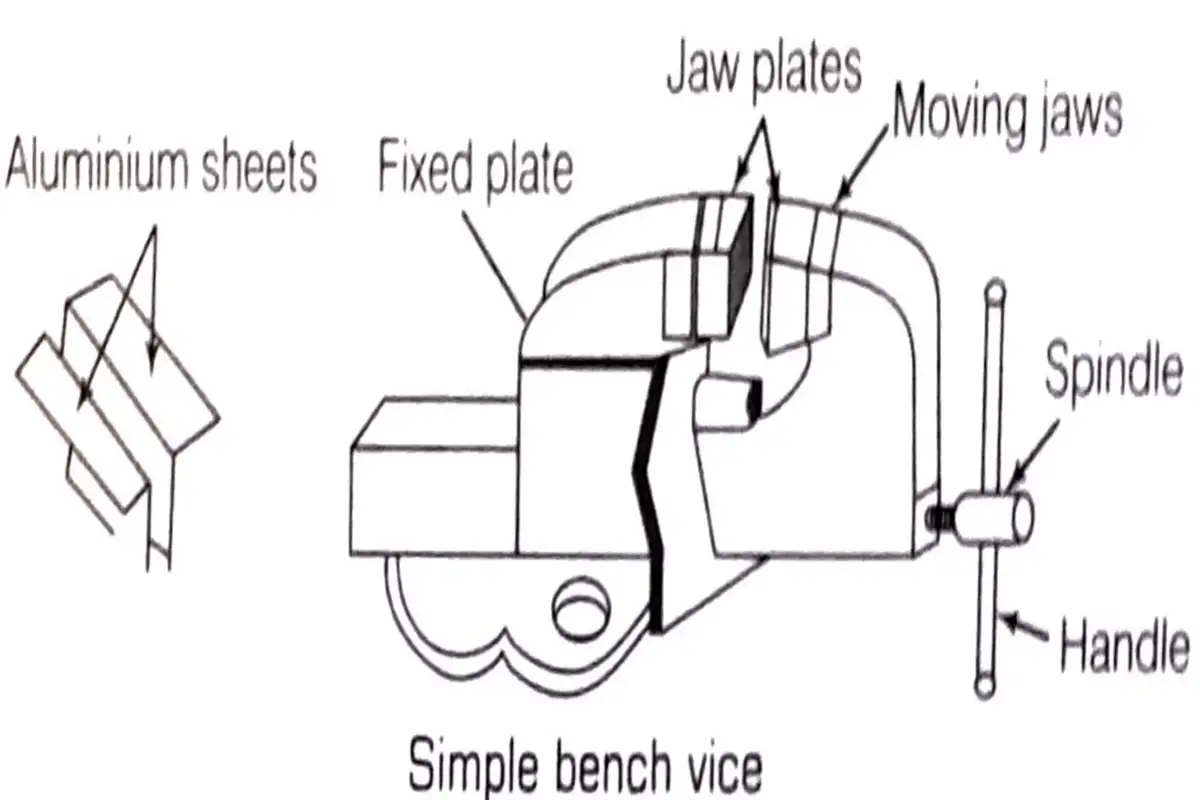 Bench vise drawing | how to draw bench vise diagram easily | bench vice  drawing simple method - YouTube